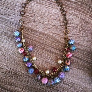 Handmade cluster necklace
